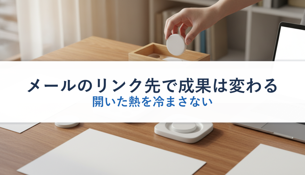 メールのリンク先で成果は変わる｜開いた熱を冷まさない