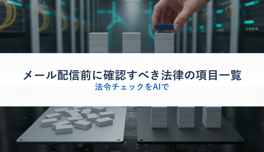 メール配信前に確認すべき法律の項目一覧｜法令チェックをAIで