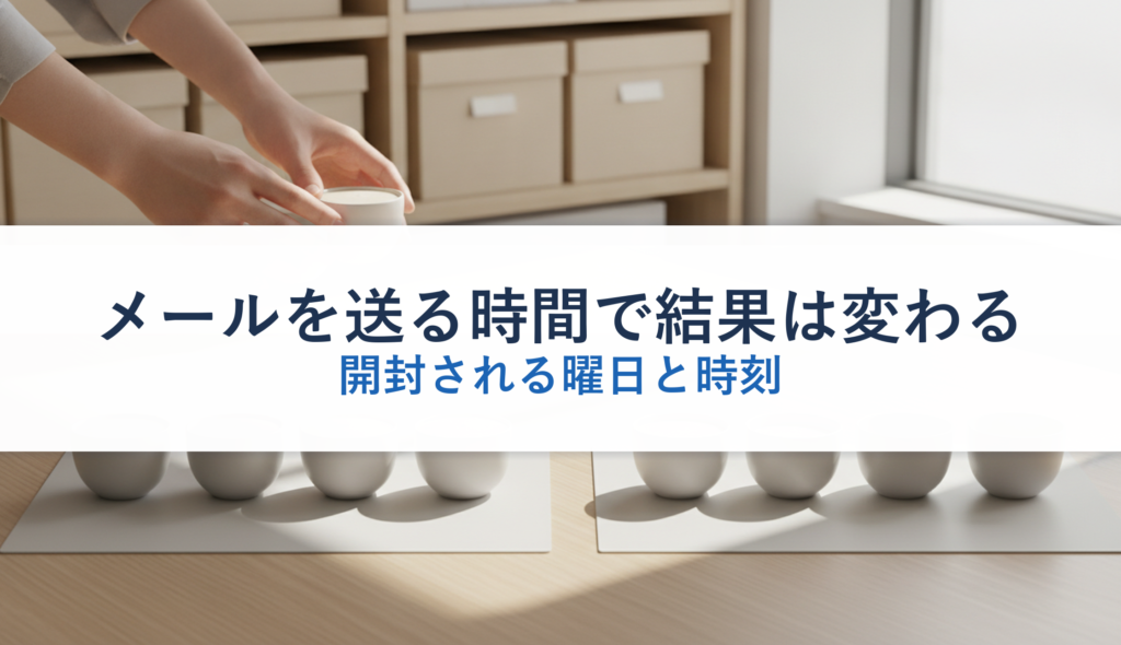 メールを送る時間で結果は変わる｜開封される曜日と時刻