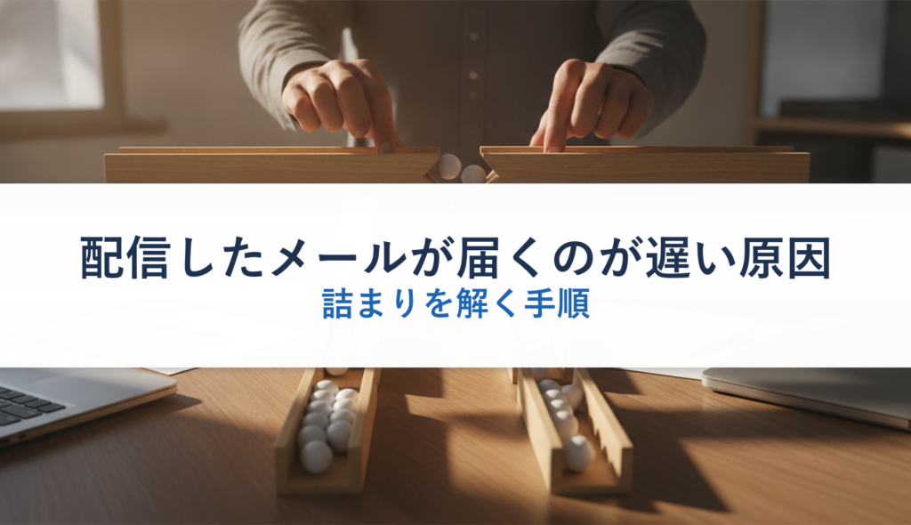 配信したメールが届くのが遅い原因｜詰まりを解く手順