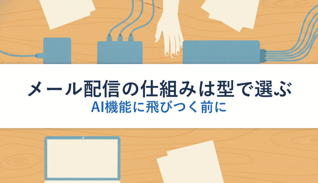 メール配信の仕組みは型で選ぶ｜AI機能に飛びつく前に