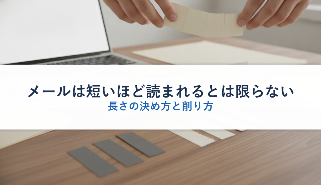メールは短いほど読まれるとは限らない｜長さの決め方と削り方