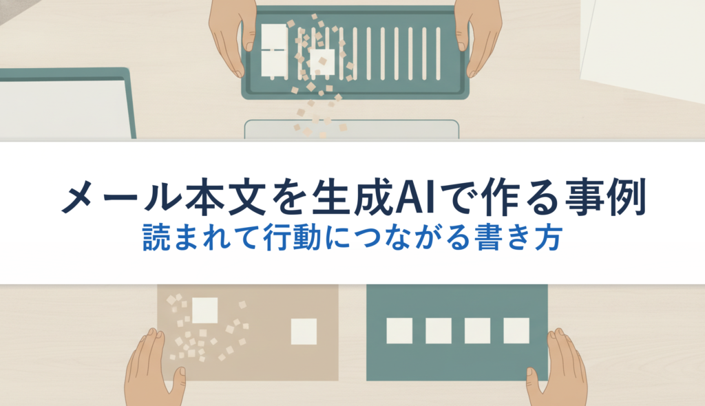 メール本文を生成AIで作る事例｜読まれて行動につながる書き方