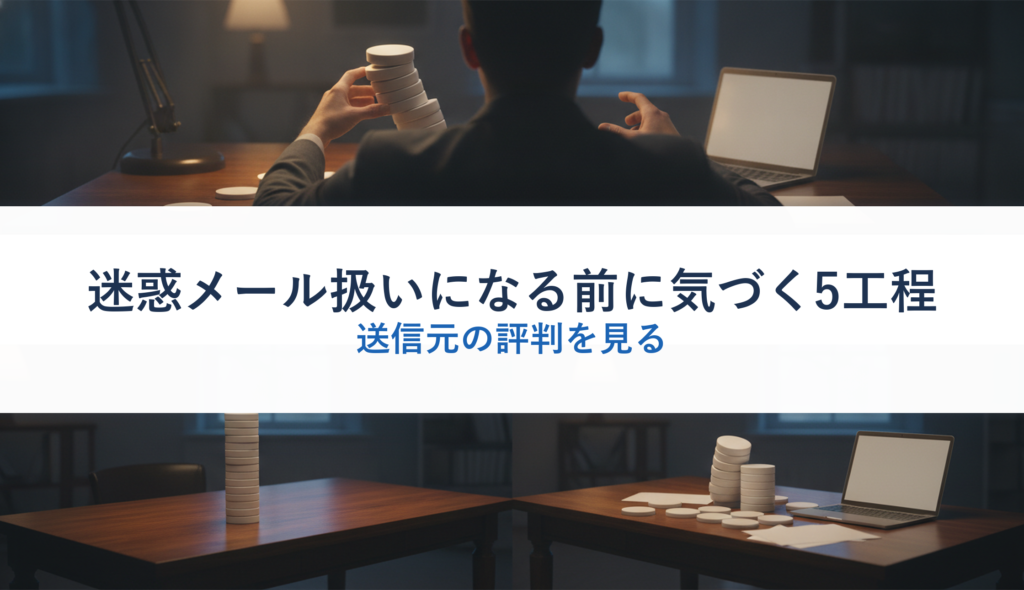 迷惑メール扱いになる前に気づく5工程｜送信元の評判を見る