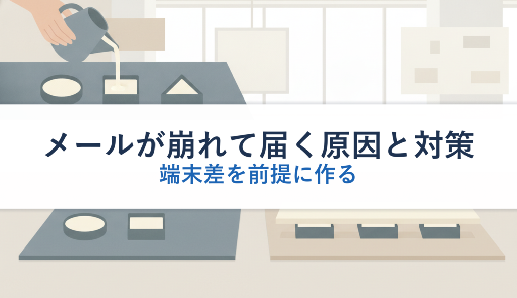 メールが崩れて届く原因と対策｜端末差を前提に作る