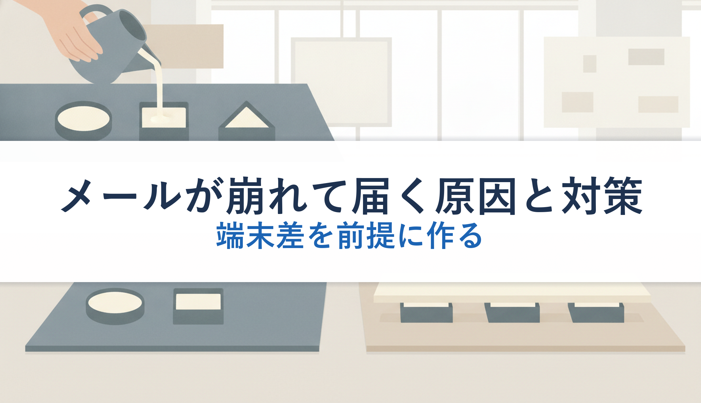 メールが崩れて届く原因と対策|端末差を前提に作る