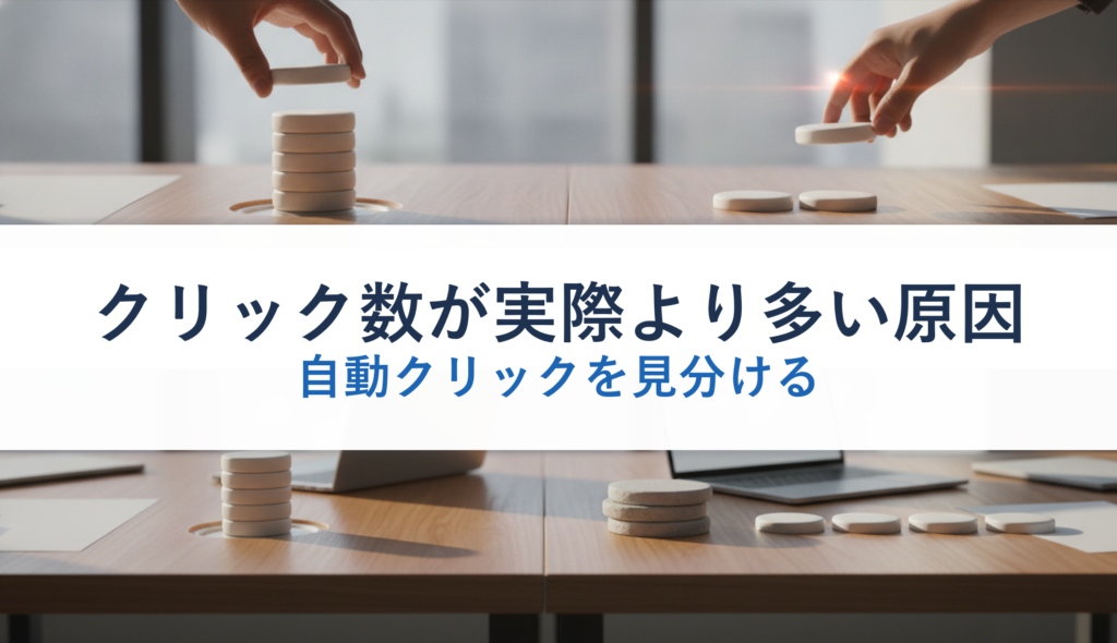 クリック数が実際より多い原因｜自動クリックを見分ける