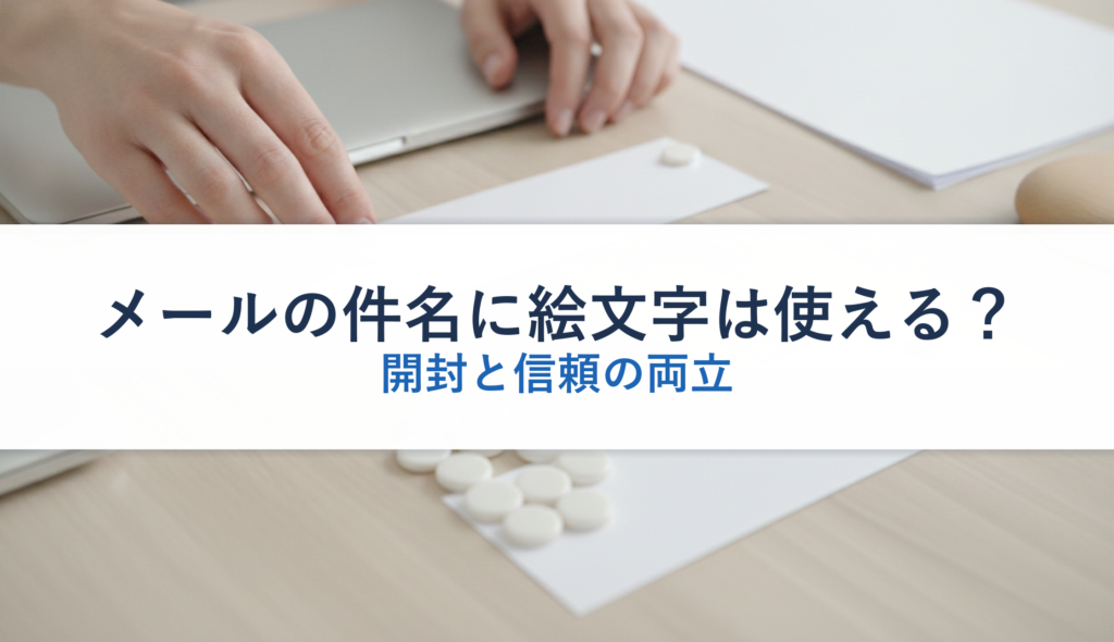 メールの件名に絵文字は使える？｜開封と信頼の両立