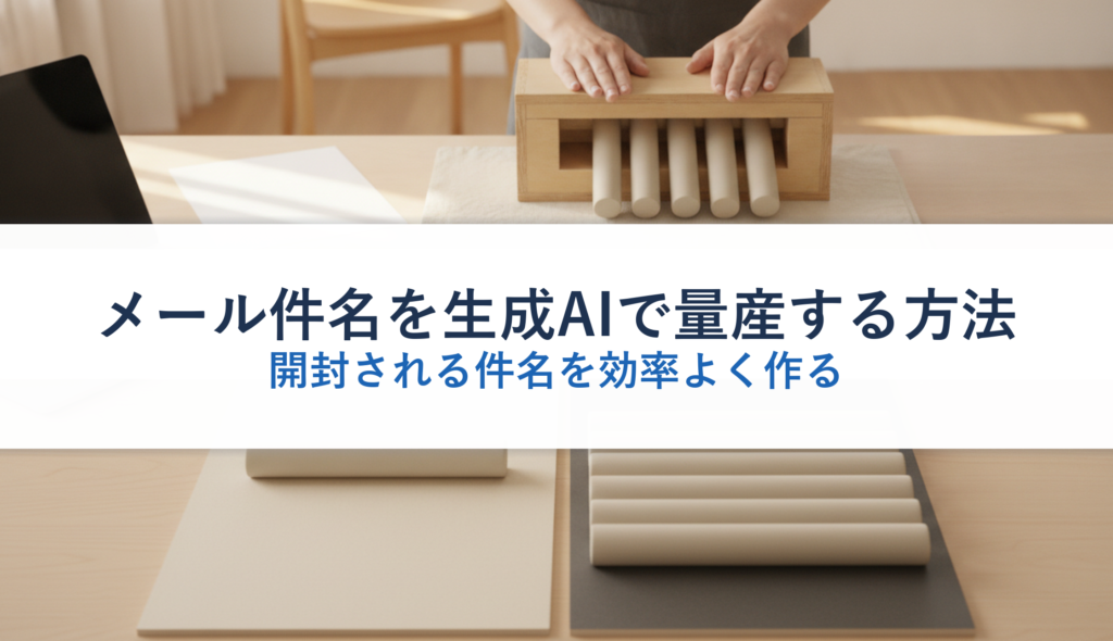 メール件名を生成AIで量産する方法｜開封される件名を効率よく作る