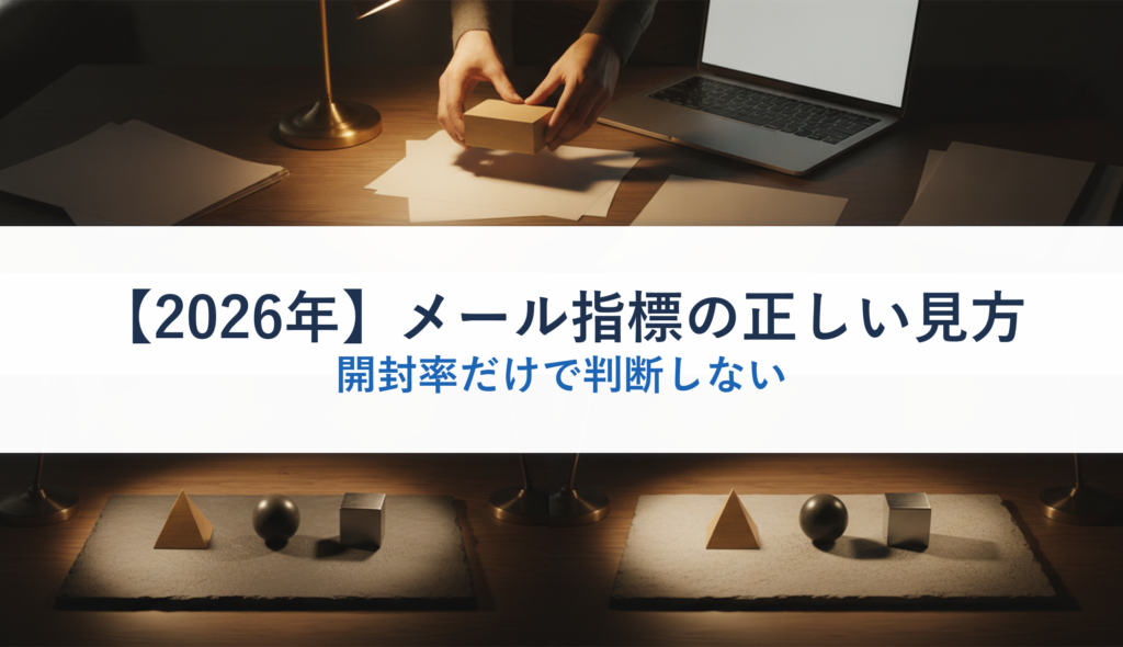 【2026年】メール指標の正しい見方｜開封率だけで判断しない