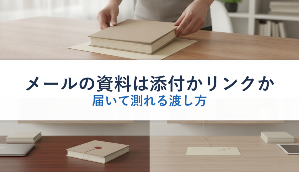 メールの資料は添付かリンクか｜届いて測れる渡し方
