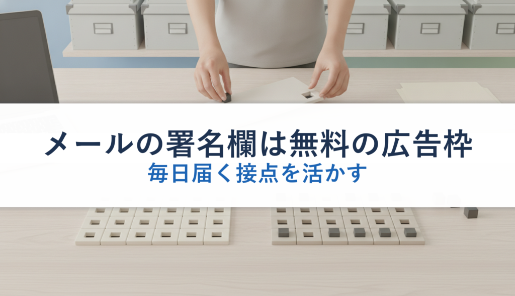 メールの署名欄は無料の広告枠｜毎日届く接点を活かす