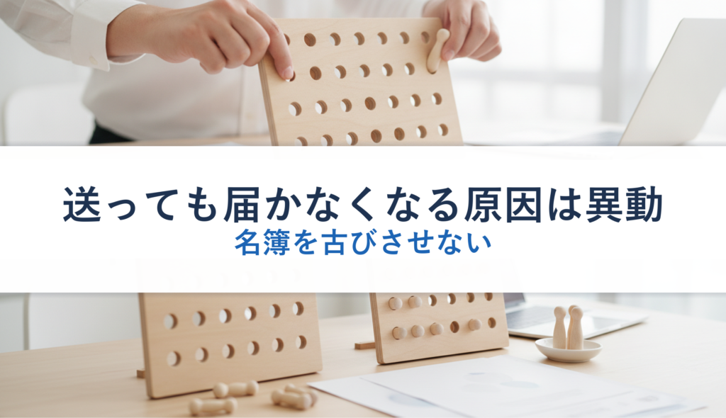 送っても届かなくなる原因は異動｜名簿を古びさせない