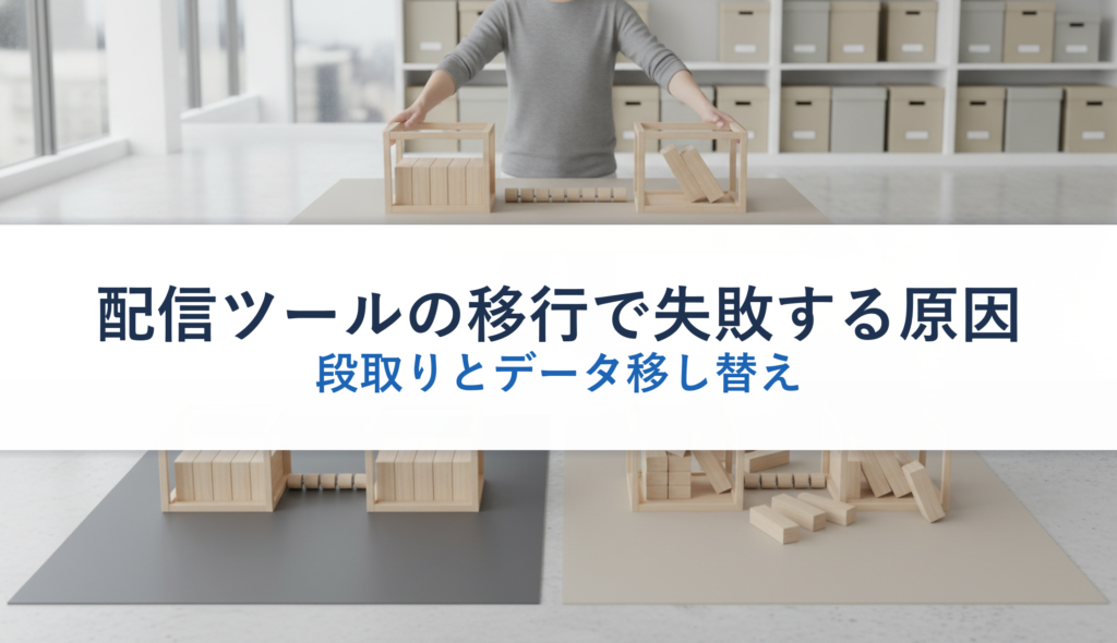 配信ツールの移行で失敗する原因｜段取りとデータ移し替え