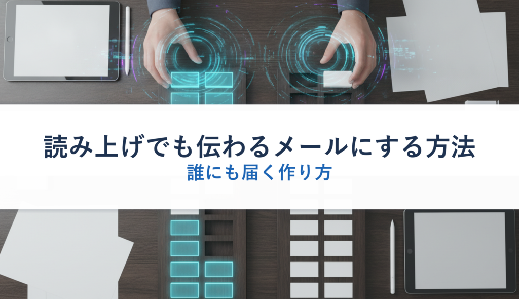 読み上げでも伝わるメールにする方法｜誰にも届く作り方