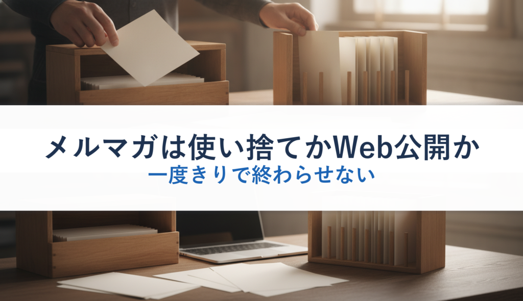 メルマガは使い捨てかWeb公開か｜一度きりで終わらせない