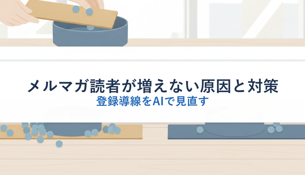 メルマガ読者が増えない原因と対策｜登録導線をAIで見直す