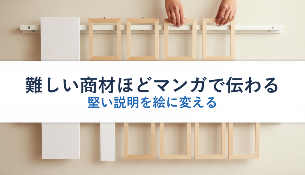 難しい商材ほどマンガで伝わる｜堅い説明を絵に変える