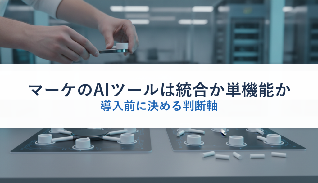 マーケのAIツールは統合か単機能か｜導入前に決める判断軸