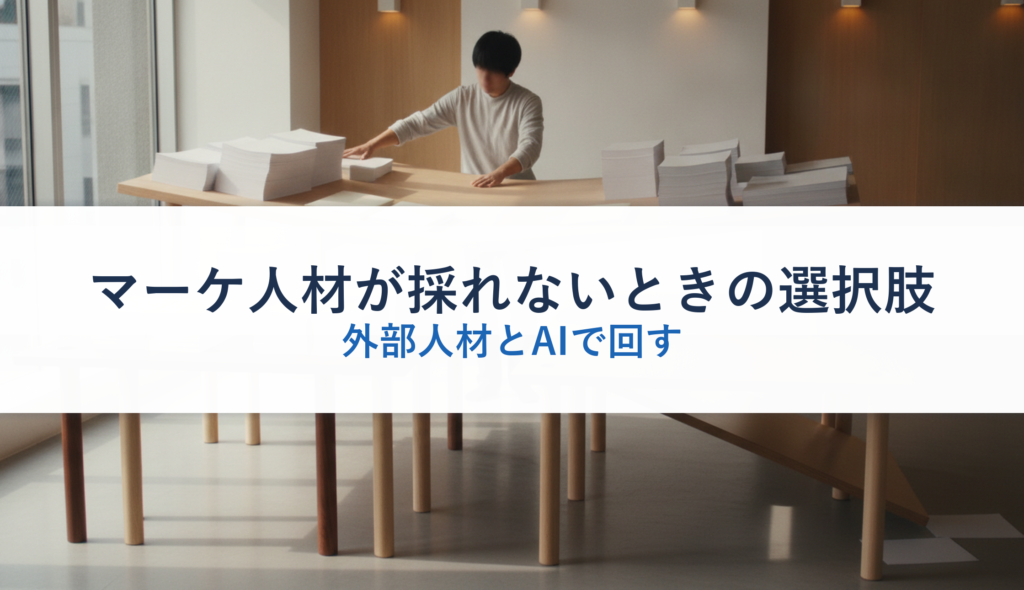 マーケ人材が採れないときの選択肢｜外部人材とAIで回す