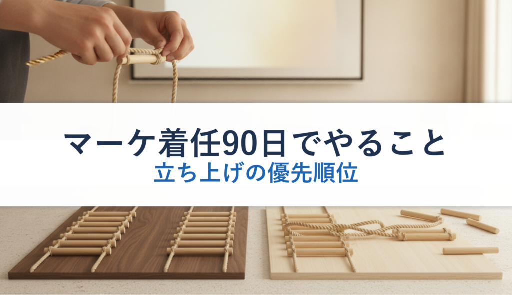 マーケ着任90日でやること｜立ち上げの優先順位