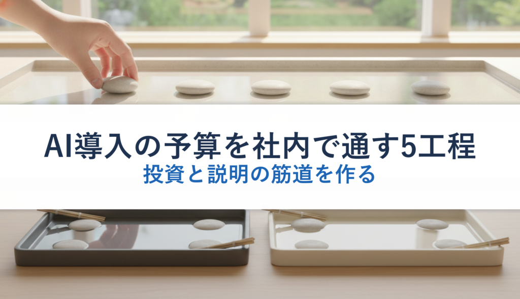 AI導入の予算を社内で通す5工程｜投資と説明の筋道を作る