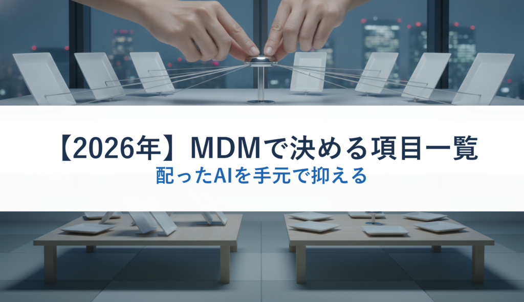 【2026年】MDMで決める項目一覧｜配ったAIを手元で抑える