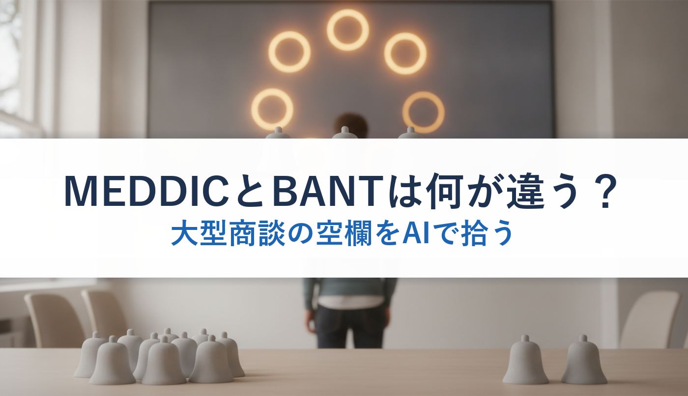 MEDDICとBANTは何が違う？｜大型商談の空欄をAIで拾う