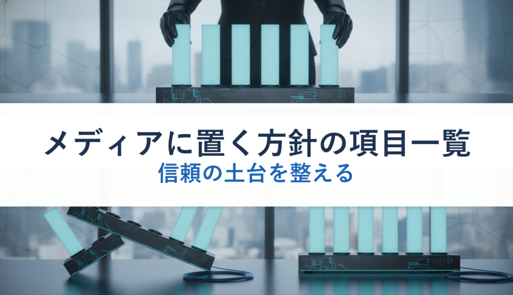 メディアに置く方針の項目一覧｜信頼の土台を整える