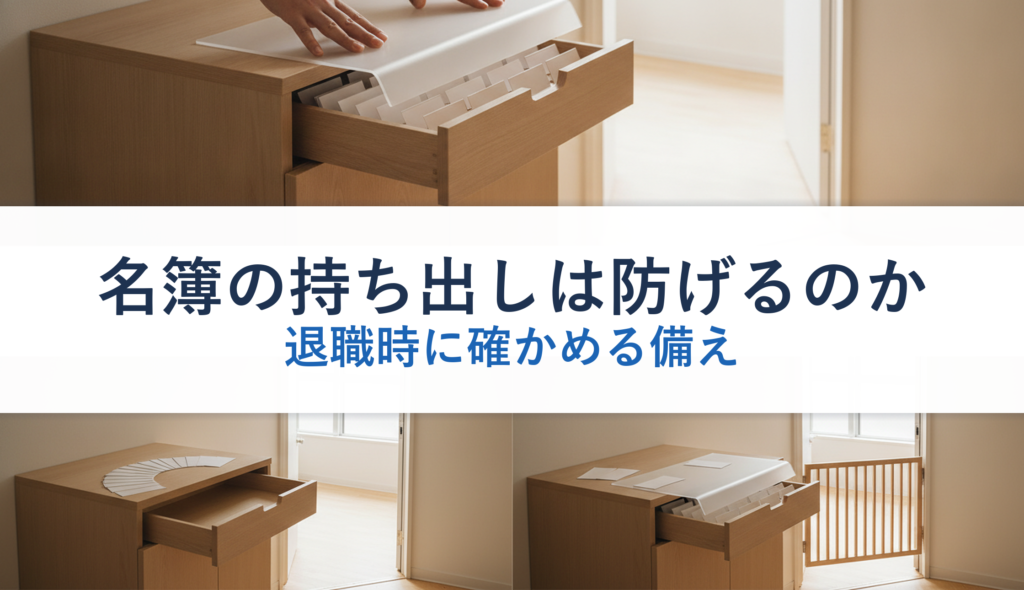 名簿の持ち出しは防げるのか｜退職時に確かめる備え