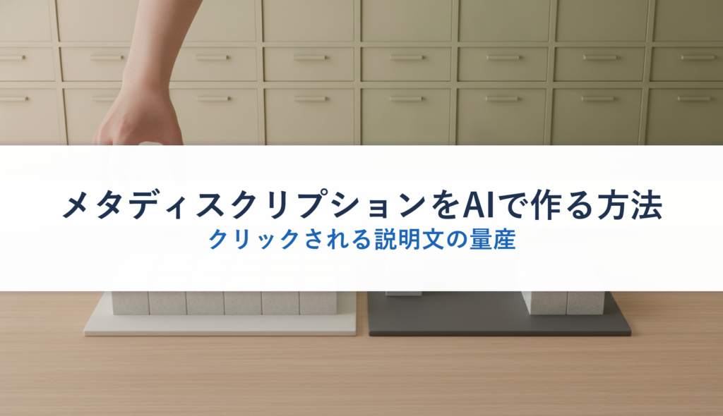 メタディスクリプションをAIで作る方法｜クリックされる説明文の量産