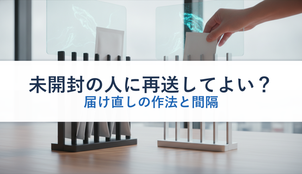 未開封の人に再送してよい？｜届け直しの作法と間隔