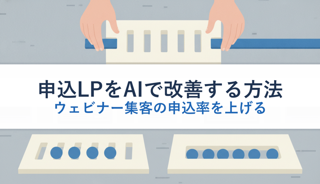 申込LPをAIで改善する方法｜ウェビナー集客の申込率を上げる