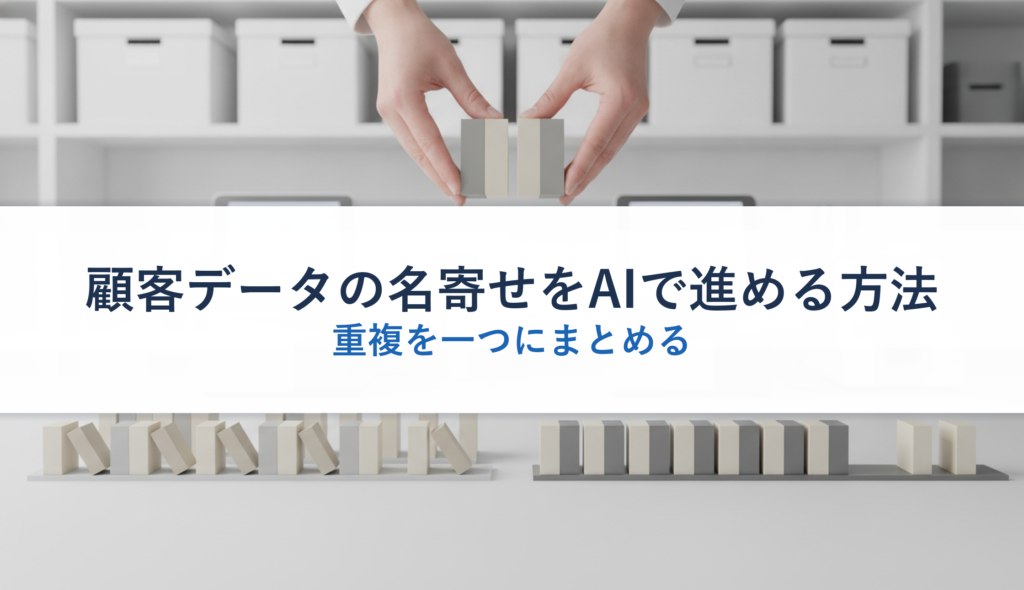 顧客データの名寄せをAIで進める方法｜重複を一つにまとめる