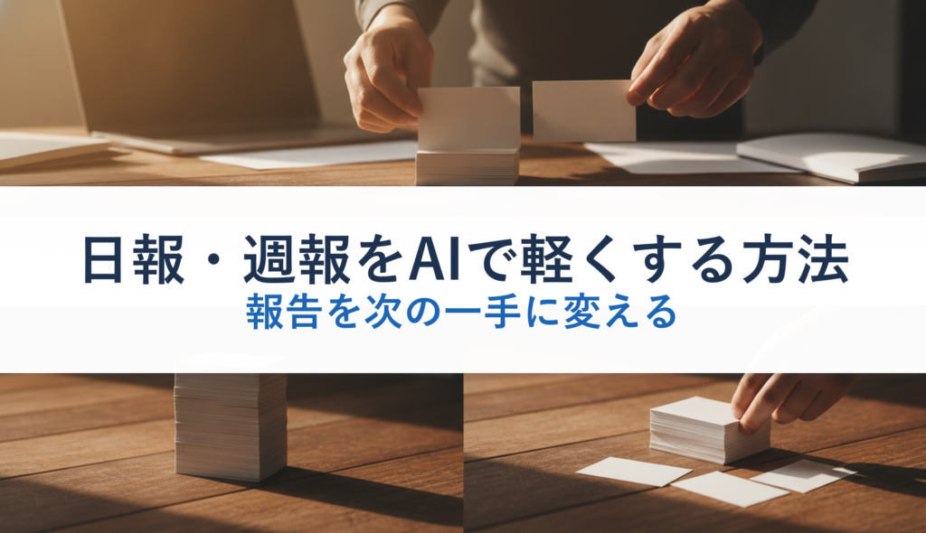 日報・週報をAIで軽くする方法｜報告を次の一手に変える