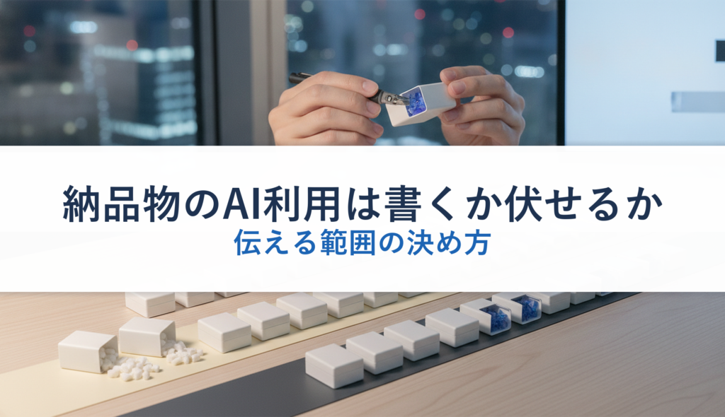 納品物のAI利用は書くか伏せるか｜伝える範囲の決め方