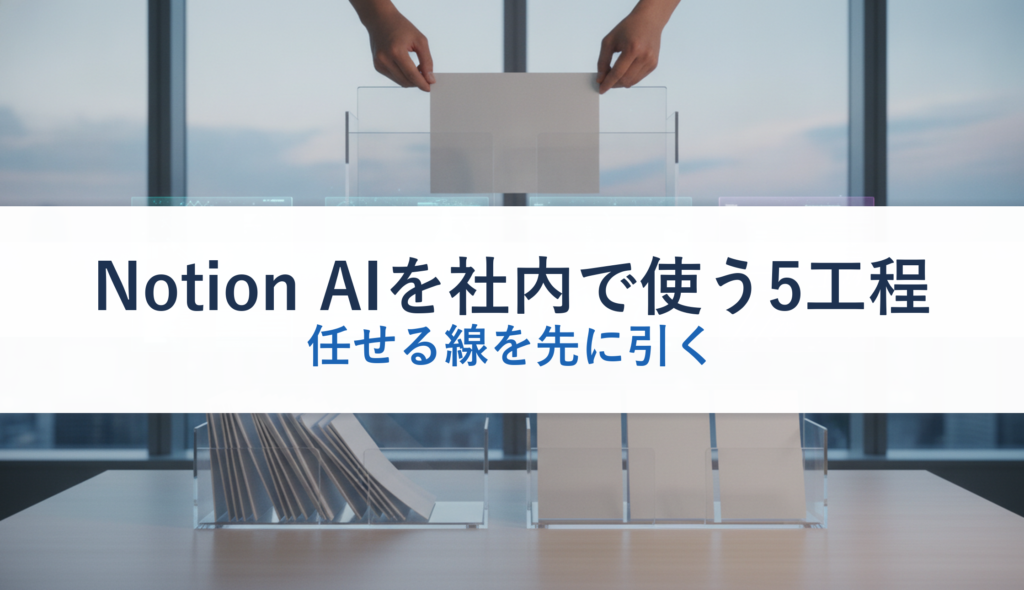 Notion AIを社内で使う5工程｜任せる線を先に引く