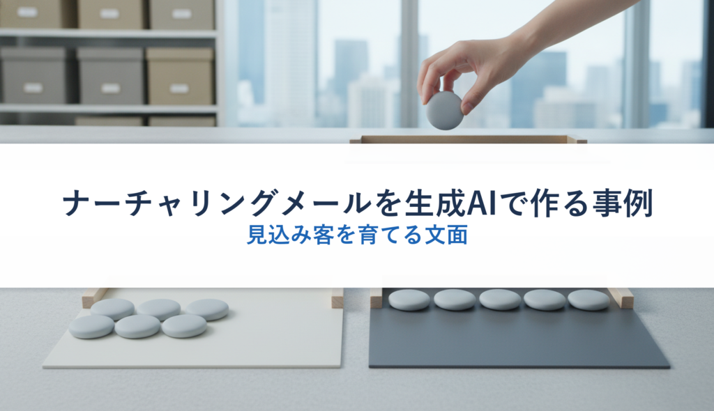 ナーチャリングメールを生成AIで作る事例｜見込み客を育てる文面