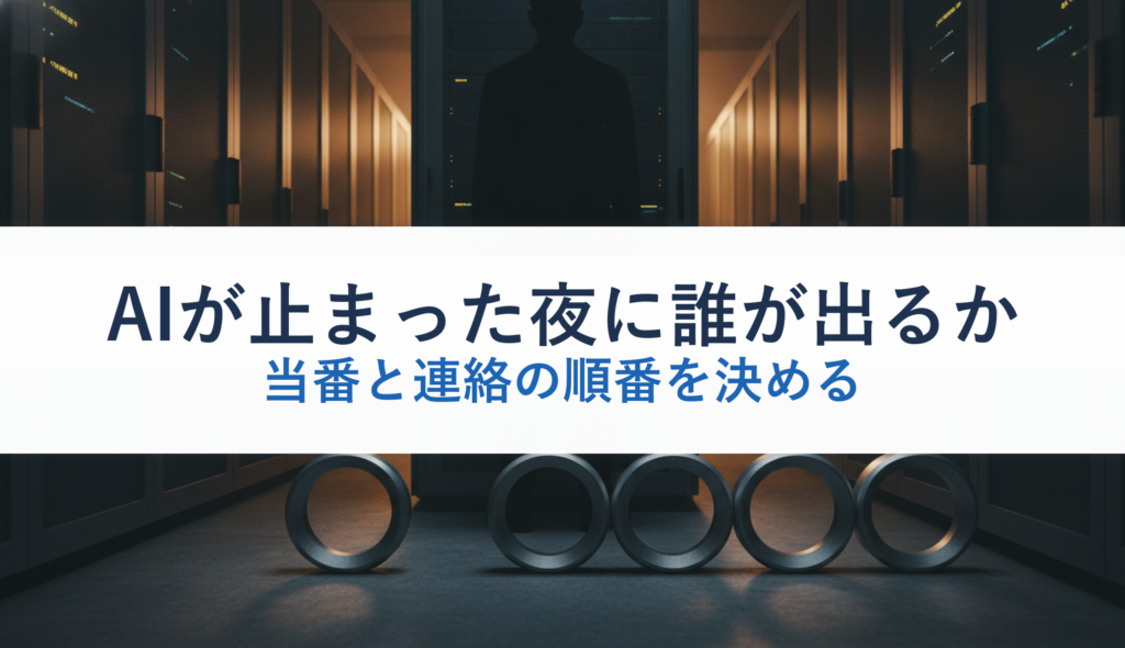 AIが止まった夜に誰が出るか｜当番と連絡の順番を決める