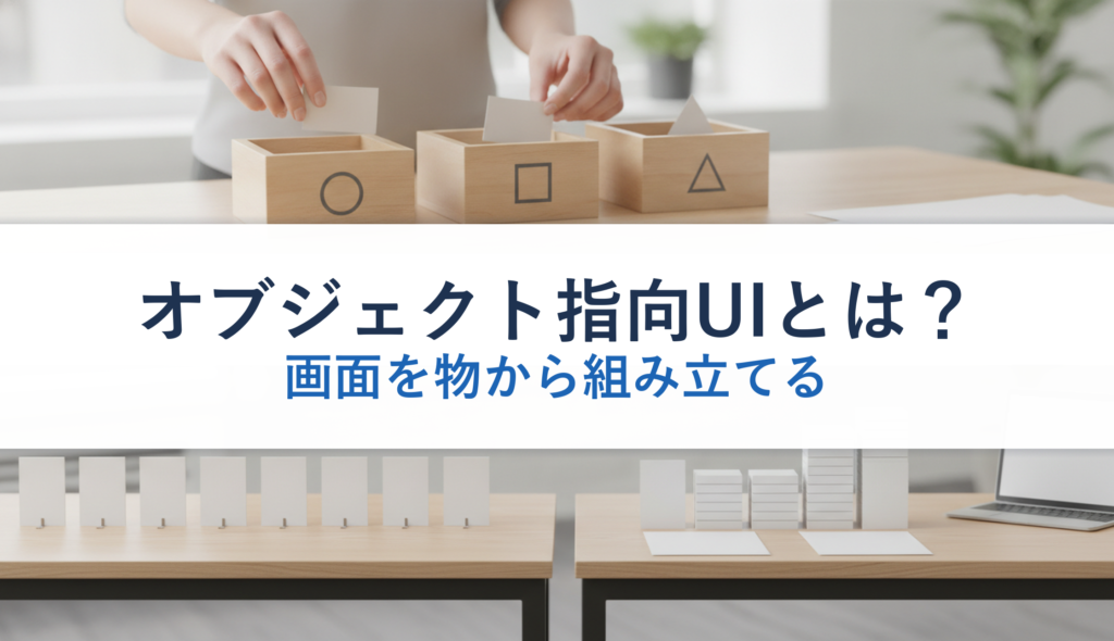 オブジェクト指向UIとは？｜画面を物から組み立てる