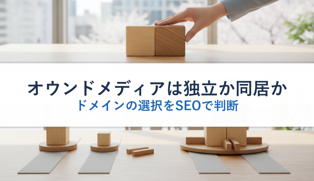 オウンドメディアは独立か同居か｜ドメインの選択をSEOで判断