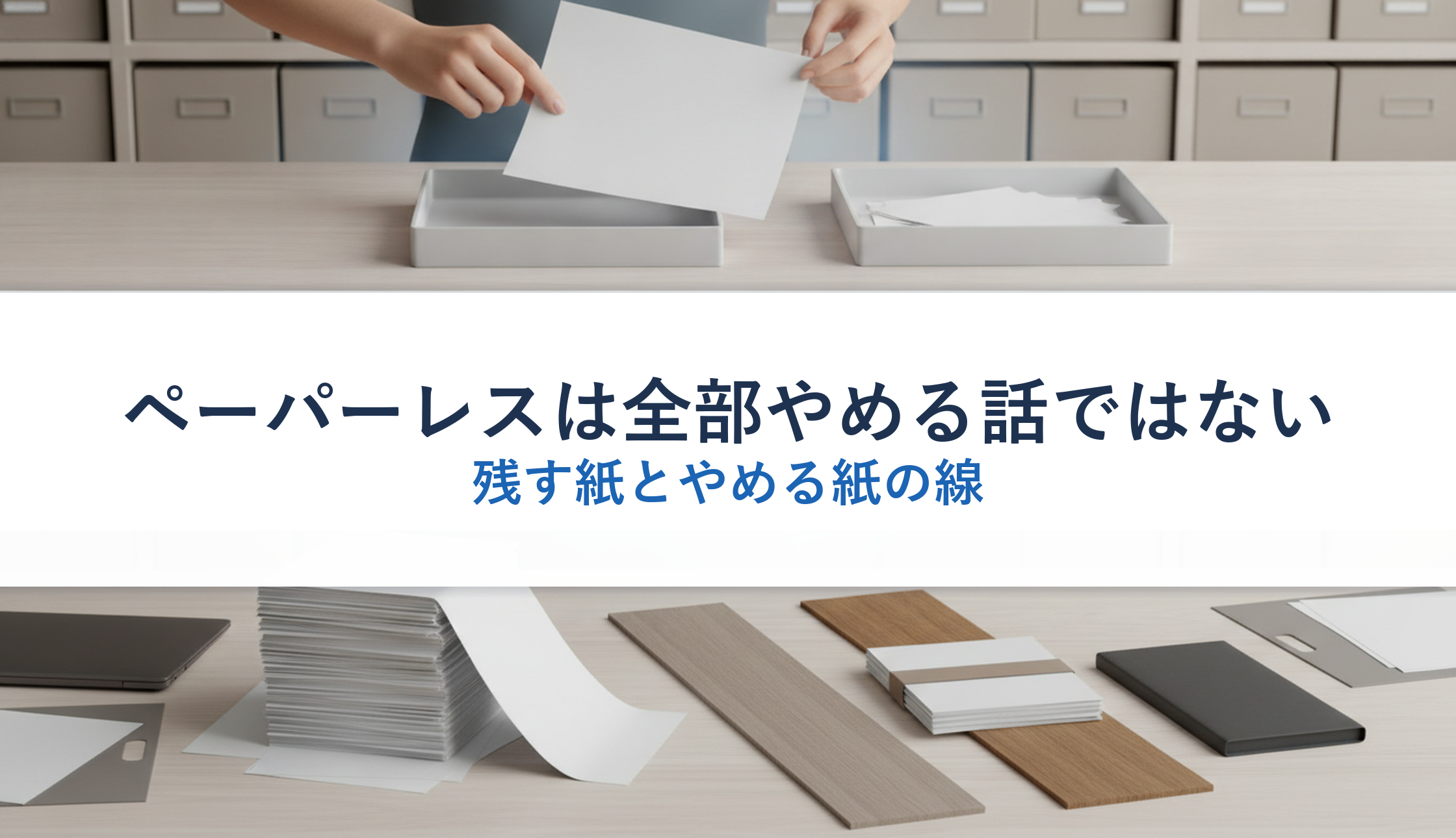 ペーパーレスは全部やめる話ではない｜残す紙とやめる紙の線