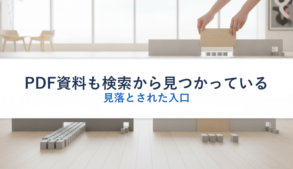 PDF資料も検索から見つかっている｜見落とされた入口