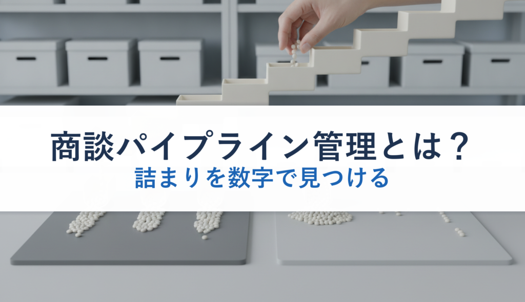 商談パイプライン管理とは？｜詰まりを数字で見つける