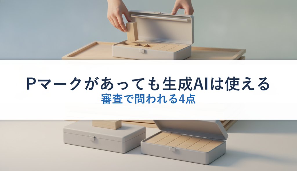 Pマークがあっても生成AIは使える｜審査で問われる4点