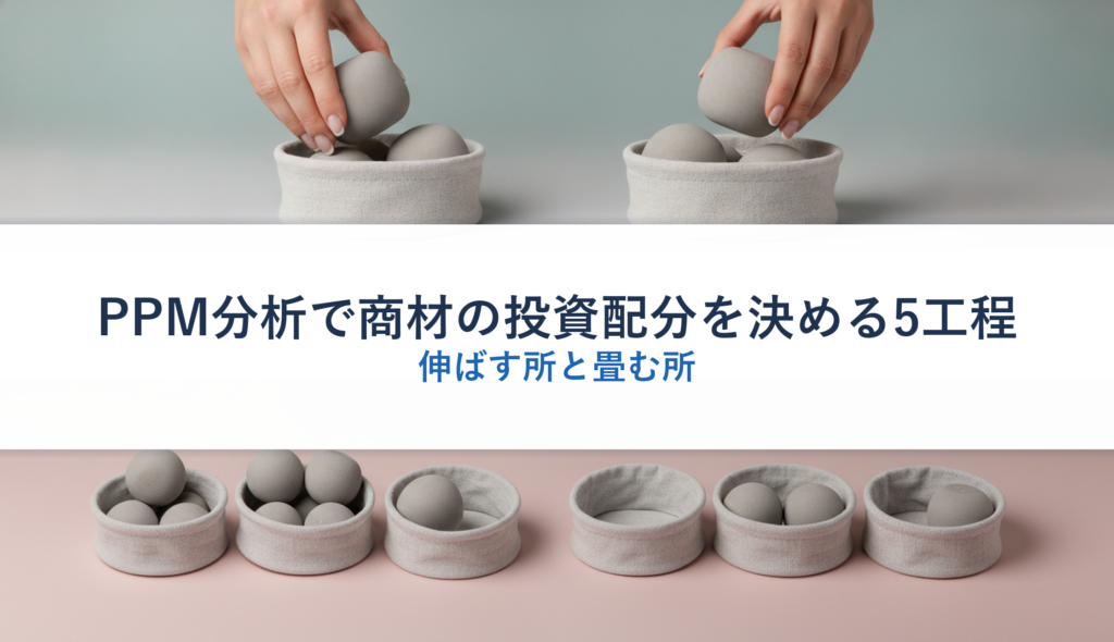 PPM分析で商材の投資配分を決める5工程｜伸ばす所と畳む所