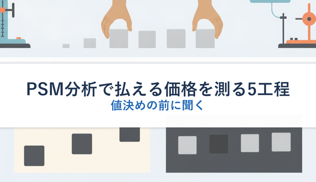 PSM分析で払える価格を測る5工程｜値決めの前に聞く