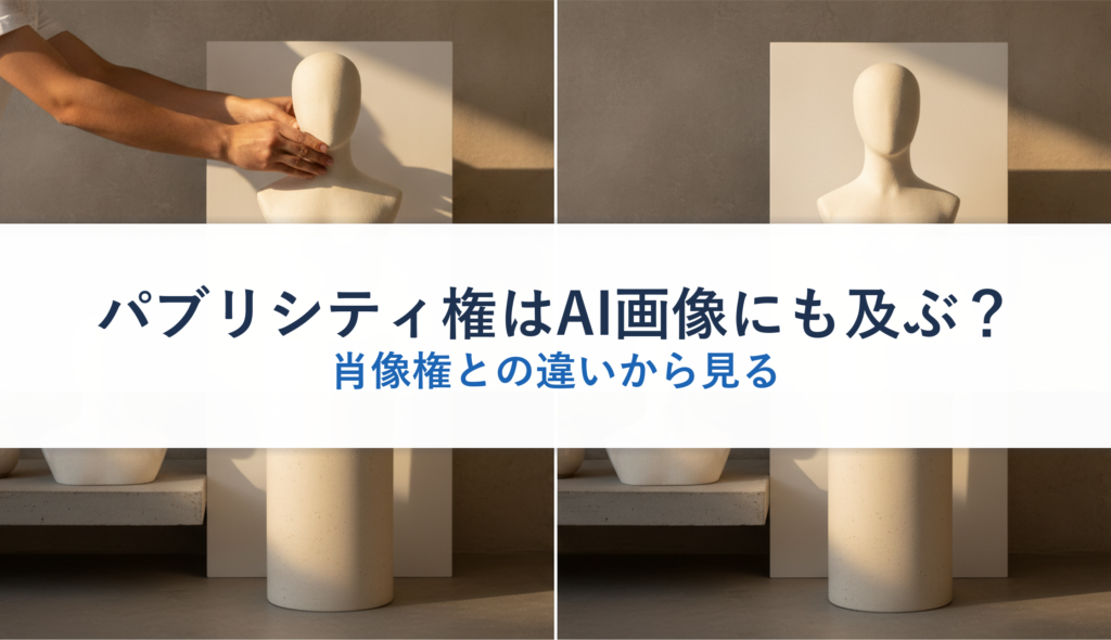パブリシティ権はAI画像にも及ぶ？｜肖像権との違いから見る
