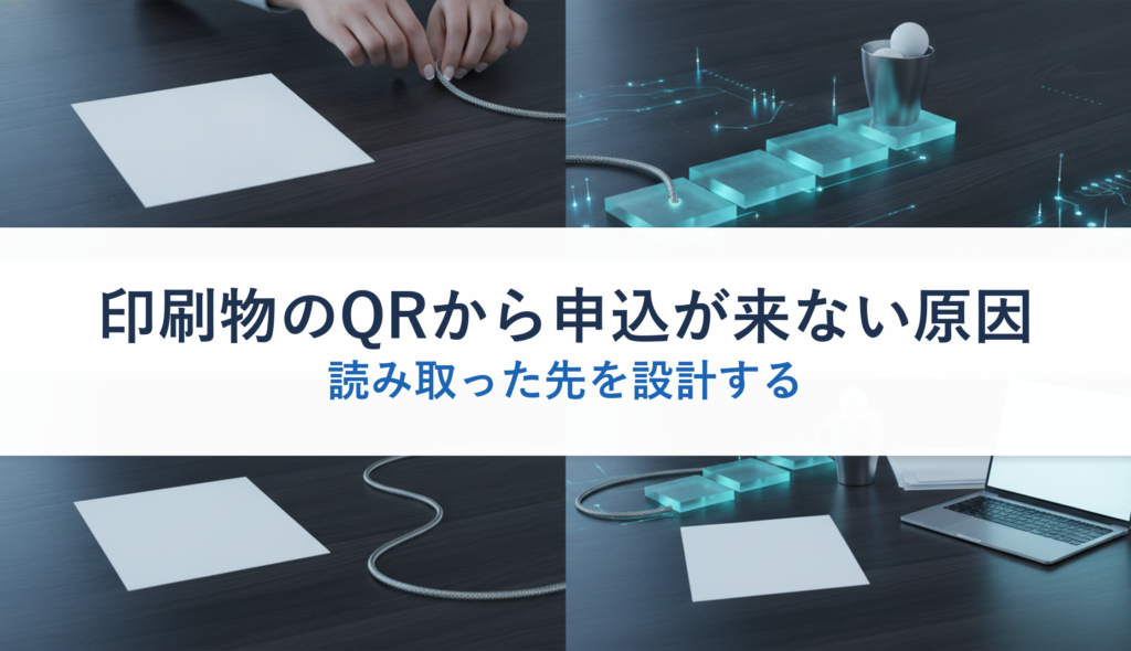 印刷物のQRから申込が来ない原因｜読み取った先を設計する