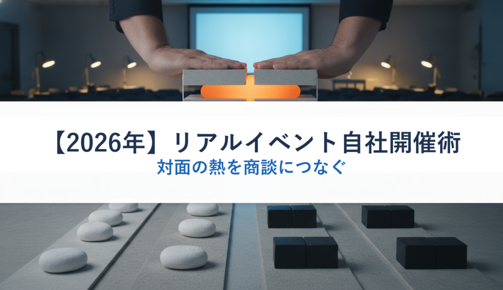 【2026年】リアルイベント自社開催術｜対面の熱を商談につなぐ